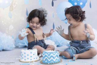 Sibling Cake Smash Photoshoot Shipra Amit Chhabra